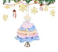 Crochet - Décoration de Noël - Tricotée à la main - Avec cloche - Décoration de Noël pour cheminée, bureau, bibliothèque, salon