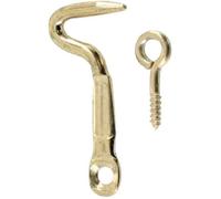 Crochet demi rond - acier laitonné - 3.5x25 mm