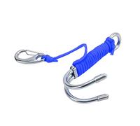 Crochet dérivé de la plongée, plongée sous-Marine Double Double Acier Inoxydable Hook de sécurité de sécurité télescopique de Ressort à Ressort avec Cordon de 7 Brin pour plongée (Bleu)