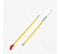 Crochet D'incendie Isolé Haute Tension, Perche de Sauvetage en Résine époxy avec Capacité de Charge de 220 lb, Outil de Sécurité pour Véhicules électriques et Sous-Stations(Yellow,2.4m/7.8ft)