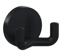 Crochet double 477.90B025 dop.A.43,5mm PA 90 noir profond ma D.50mm HEWI