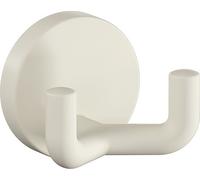 Crochet double 477.90B025 dop.A.43,5mm PA 99 blanc pur ma D.50mm HEWI