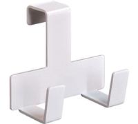 Crochet de porte - 2 têtes - H : 18 cm - l : 3 cm - blanc