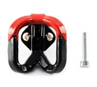 Crochet double en alliage d'aluminium pour rangement de bagages et d'équipement (rouge)