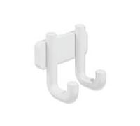 Crochet double Hewi série 480 480.90.00160DX revêtement par poudre blanc mat profond