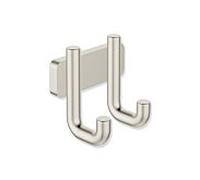 Crochet double Hewi Série 480 480.90.00170WR Revêtement PVD, nickel brossé