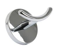 Crochet double porte-manteaux chromé