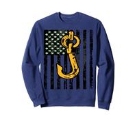 Crochet Drapeau américain Ouvrier Industriel Sweatshirt