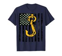 Crochet Drapeau américain Ouvrier Industriel T-Shirt