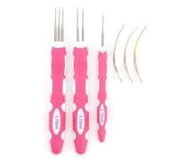 Crochet Dreadlock avec Ensemble D'outils de Verrouillage, Kit D'aiguilles Braid Craft Dread Locks pour la Fabrication de Perruques, Extensions de Cheveux, Tresses Sales et Tressage