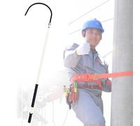 Crochet d'urgence isolé pour sauver des vies, outil de sécurité haute tension, crochet de sauvetage 9,8 6,5 4,9 1 m, isolé, canne de sauvetage, tige de traction de sauvetage (blanc, 35 kV - 1,5 m)