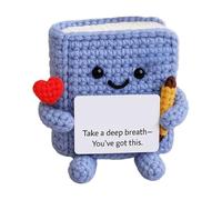 Crochet Émotionnel - Livret Positif 7,5x10cm | Cadeau De Décoration Tissée | Crochet Mignon Pour Le Bureau À Domicile, La Famille, Les Collègues, Les Amis | Espace Décoratif D'inauguration D'anniversa