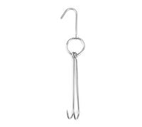 Crochet en acier inoxydable avec double crochet pour viande, volaille, rôti, canard, bœuf, grilles, cintre pour sécher les ustensiles de cuisine