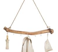 Crochet en Bois Flotté - Branche Suspendue en Bûches Rustiques | Crochet Én Bois Monté au Mur | Organisateurs de Bijoux avec Crochets | Cintre Én Branches de Boìs Vintage Rustique pour Entrée, Écharpe