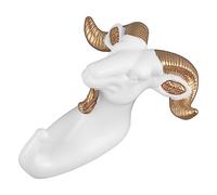 Crochet en Forme D'animal avec Cornes Amovibles (Chèvre dorée peinte) | Matériau en résine durable, utilisations multiples, décoration murale, facile à nettoyer, non toxique