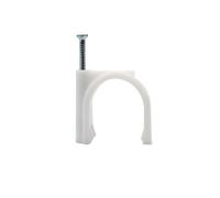 Crochet en J à demi-pince avec clou, Clips de câble à clous blancs 4 10 mm, paquet 100 pièces(6mm)