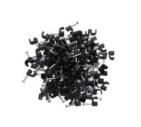 Crochet en J à demi-pince avec clou, Serre-câbles noirs 4-8mm, paquet de 100(Black 7mm)