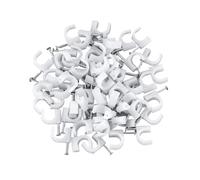 Crochet en J à demi-pince avec clou, Serre-câbles ronds 4-16 mm 100 pièces(8mm)