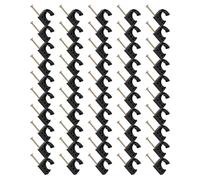 Crochet en J de 1,27 cm avec clou - Colliers de serrage avec clou | Outils de quincaillerie pour patio, allée, jardin, piscine, cour, mur, allée, ferme, séchoir dans le jardin, au sol, sports de plein