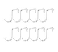 Crochet en métal en Forme de S, Tube carré attaché, Cuisine Domestique, Salle de Bains, Petit Crochet en Forme de S, étagère, Cintre Plat, Accessoires de Chambre à Coucher, 10 pièces