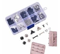 Crochet et œillets pour la - fermetures invisibles pour les soutiens-gorge et les vêtements | Boutons de tissu solides, clichés de sous-vêtements, serrures de remplacement pour col, pantalon,