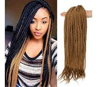 Crochet Extensions de Cheveux Sénégalais 24" Un Paquet Synthétique Mèche Tresse Africaine Tressage Cheveux Twist Tresses Fibre Cheveux - Brun Café