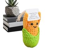 Crochet Fait À La Main - Décoration pour bureau en forme de maïs avec une carte | Crochet source d'inspiration | Pour femmes, hommes, filles, garçons, amis, étudiants, collègues et professeurs