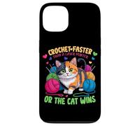 Crochet Faster Than A Laser Pointer Or The Cat WINS Coque pour iPhone 13