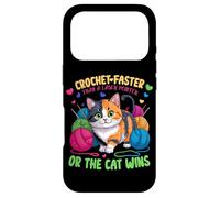 Crochet Faster Than A Laser Pointer Or The Cat WINS Coque pour iPhone 17 Pro