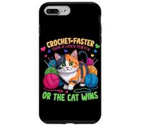 Crochet Faster Than A Laser Pointer Or The Cat WINS Coque pour iPhone 7 Plus/8 Plus