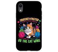 Crochet Faster Than A Laser Pointer Or The Cat WINS Coque pour iPhone XR