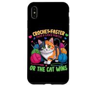 Crochet Faster Than A Laser Pointer Or The Cat WINS Coque pour iPhone XS Max