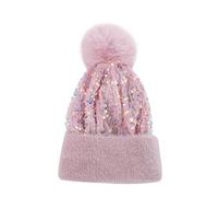 Crochet Femmes Ski Casual Knit Ski Mode Chaud Hiver Chapeau Cap Femmes Chapeaux Casquettes, rose, Taille unique