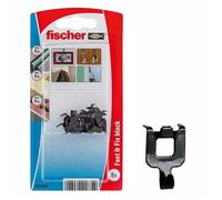Crochet - Fischer - 532759 - Fix noir - Blister de 8 - Charge max 8 kg