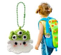Crochet Ghost - Peluche fantôme mignonne au crochet - douce et design fait à la main - Idéal pour femmes, amies, adultes, décoration de bureau, idée cadeau, cadeau de consolation