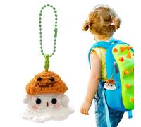 Crochet Ghost Porte-clés - Fil De Laine Mini Taille | Fantôme Au Crochet Positif Avec Design Tricoté Fait À La Main, Charme De Sac Mignon, Accessoire Cadeau | Soutien Émotionnel Peluche Ghõst Utilisat