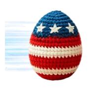 Crochet Hacky Ball coloré drapeau américain 4 juillet portable
