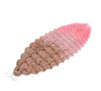 Crochet Hair Afro Culs Profond Synthétique Afro Boucles Crochet Tresse Ombre Tressage Extensions de Cheveux pour Femmes-30-Gris-2311-30inches-75cm-3Pcs/Lot