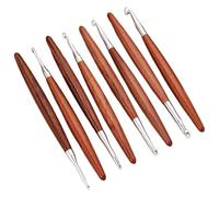 Crochet Hook - 8 Piece Yarn Knitting Accessories | Ergonomic Beech Wood Crochet Hooks for Beginners, Adults, Craft Projects, DIY, Christmas Gift, Women, Knitting Hobby, Handmade Crafts
