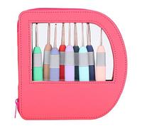 Crochet Hook Knitting Needle Soft Handle Ergonomic Weaving Tools Set with TPR Handle for Comfortable Crocheting for Beginners Grandmothers Moms Kids 9Pcs 2mm to 6mm Multi Color