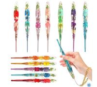 Crochet Hooks | Flower Pattern Resin Handle | Knitting Yarn Hook | for Women Girls Wives Beginners Art Teachers Crocheters Blankets Scarves Studio