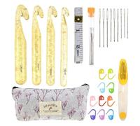 Crochet Hooks Set - Knitting Needles Kit for Chunky Yarn, Beginners Adults Seniors Knitting Hooks Set | Ideal for Home Studio Office Crafting Coasters Dolls Scarves and Handcrafts