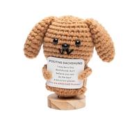 Crochet Inspirant,Teckel Motivant Fait Main Symbole d'Encouragement - Décoration Positive Inspiration pour Pâques Anniversaire Noël Cadeau Réconfortant