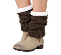 Crochet Jambières Guêtres Polaire Femme Fille Hiver Genouillères Thermique Chaudes Courte Chaussettes Boot Chaude et Epaisse Design Chaud et Confortable Boot Cover D'hiver Parfait