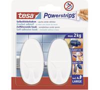 Crochet large ovale tesa Powerstrips® tesa 58013-00049-20 blanc 2 pc(s)