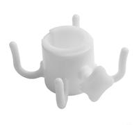 Crochet léger à 4 broches pour parasol de plage avec pince réglable pour maintenir des objets sur un poteau lors de visites en plein air (blanc)