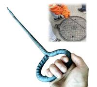 Crochet Levage Plaque Egout Manhole Outil d'ouverture de Trou d'homme Robuste avec poignée de Style Circulaire, clés de Couverture Pratiques avec Crochet incurvé. 60 65 70 Cm de Longueur, lève-Grille