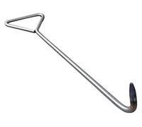 Crochet leve Plaque, Couvercle de Regard Crochet, Lève-couvercles d'égout en acier inoxydable argenté, outil de traction de couvercles de grille de vidange portables en bord de route