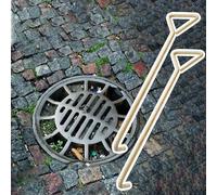 Crochet Leve Plaque,Lève-couvercle d'égout, Clés d'extraction de grilles de drainage en or for drains pluviaux, rehausseurs polyvalents for fosses septiques(90cm (35 3/8"))