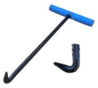 Crochet Leve Plaque,Lève-couvercle d'égout, Crochet de regard antidérapant avec poignée en T en caoutchouc, extracteur de regard en acier épais(16 Mm Ø - 80cm(31 1/2"))